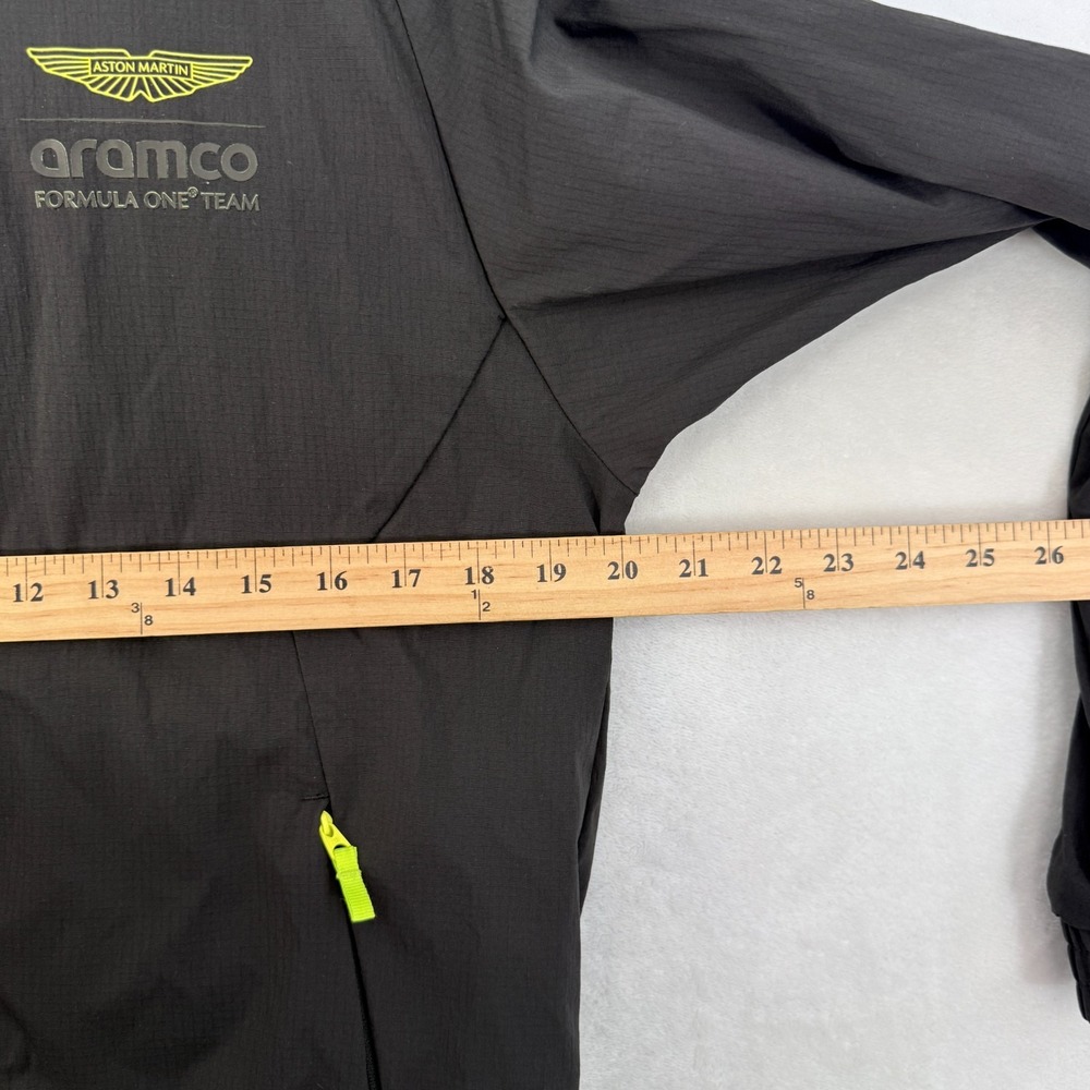 Puma Aston Martin Windbreaker Jacket Men XS Gray Full Zip Formular One F1 Racing - Picture 4 of 9